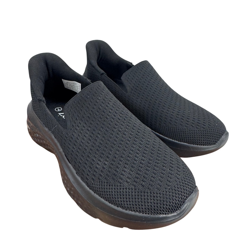 Zurin Black Knit Slip On Sneakers Women's Comfort Walking Shoes Size 7
